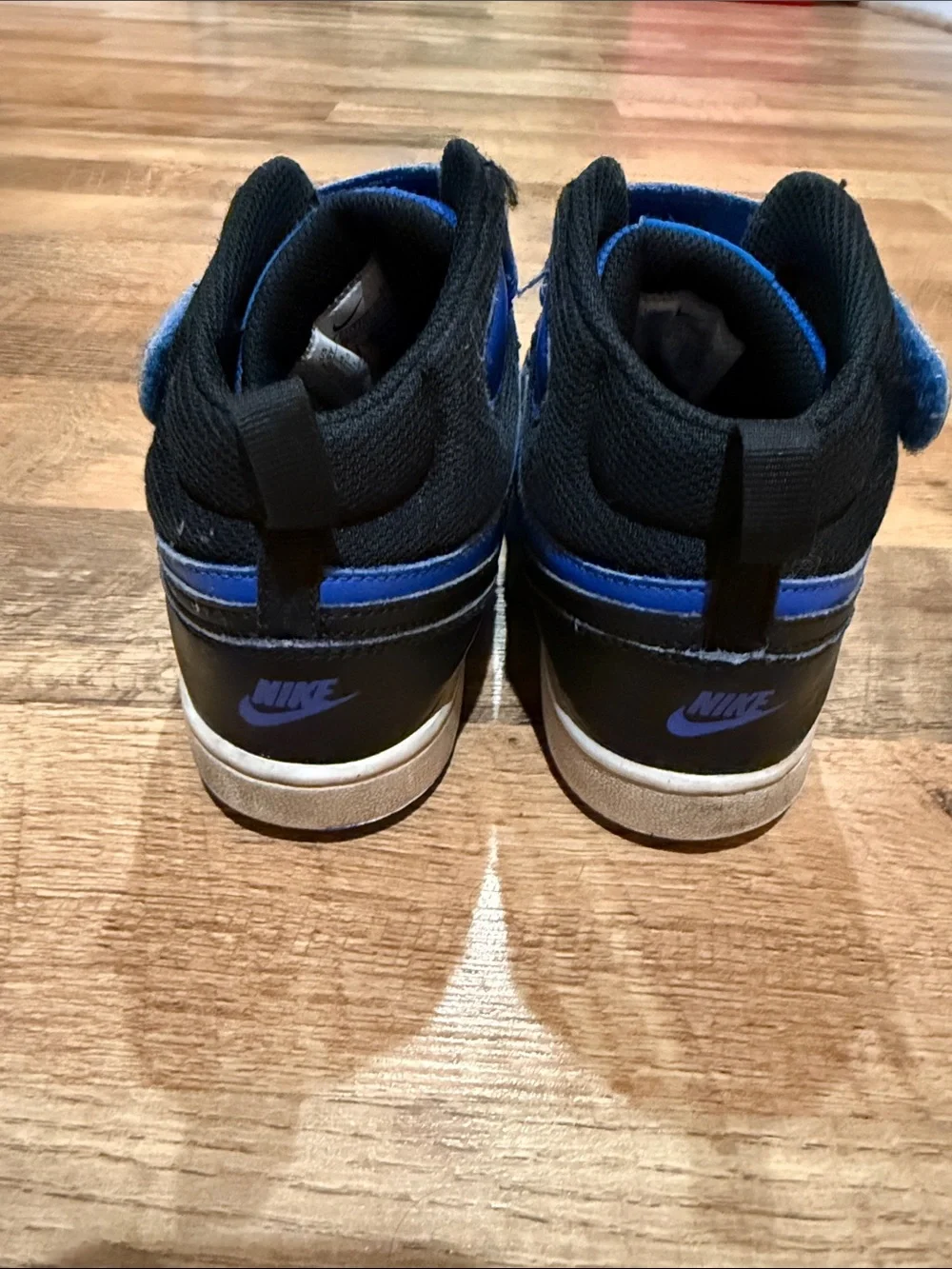 Nike Kids High-Top Sneakers in Blue and Black - Size 2.5